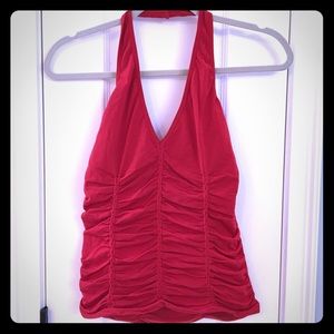 Bebe m/l red halter top